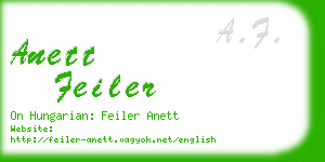 anett feiler business card